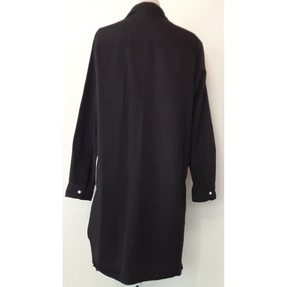 Frank & Eileen Classic Black Button-Down Mini Dress - Picture 4 of 8